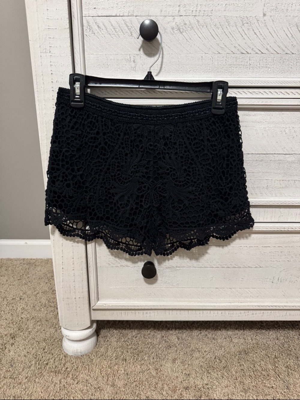 Mossimo Supply Co. Black Crochet Lace Skort Shorts